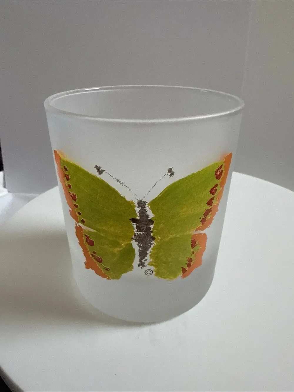 Vintage Dartington Designs Frosted Butterfly Frosted Glass